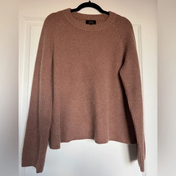 *Rare* QUINCE Mongolian Cashmere Fisherman Crewneck Sweater Strawberry Melange 🍓 - Picture 6 of 9